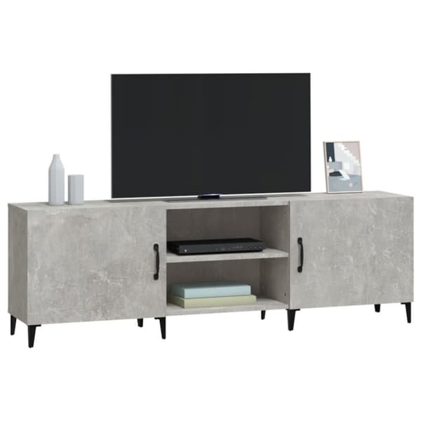 vidaXL TV-benk betonggrå 150x30x50 cm konstruert tre