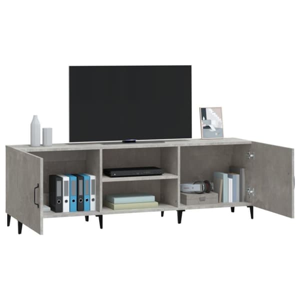 vidaXL TV-benk betonggrå 150x30x50 cm konstruert tre