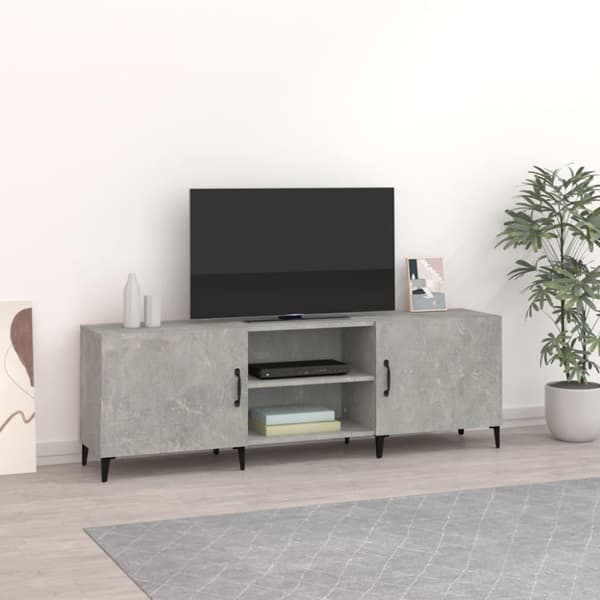 vidaXL TV-benk betonggrå 150x30x50 cm konstruert tre