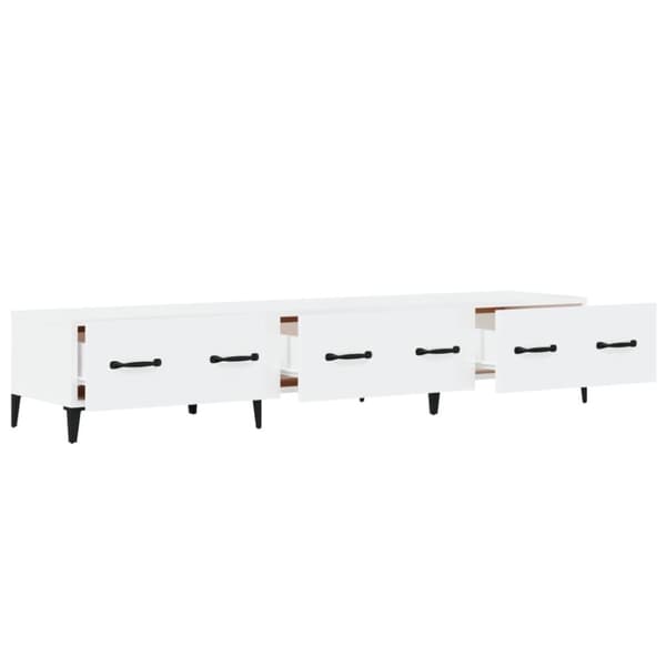 vidaXL TV-benk høyglans hvit 150x34,5x30 cm konstruert tre