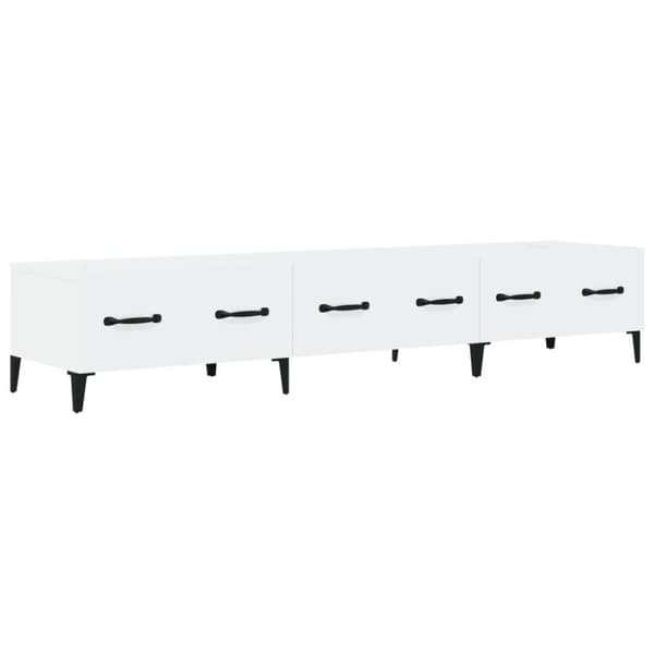 vidaXL TV-benk høyglans hvit 150x34,5x30 cm konstruert tre