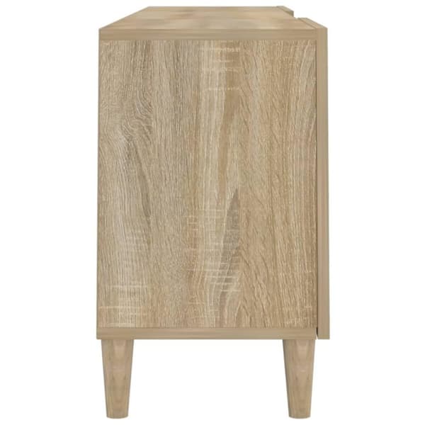 vidaXL tv-bord 150x30x50 cm konstrueret træ sonoma-eg