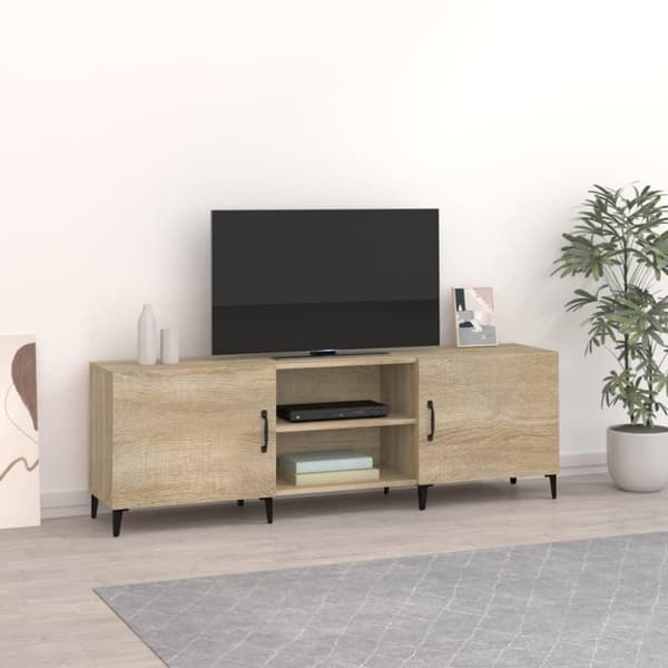 vidaXL TV-taso Sonoma-tammi 150x30x50 cm tekninen puu