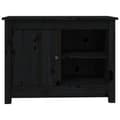 Miniatyrbillede 6 af 11: vidaXL tv-bord 70x36,5x52 cm massivt fyrretræ sort