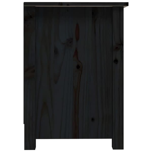 vidaXL tv-bord 70x36,5x52 cm massivt fyrretræ sort