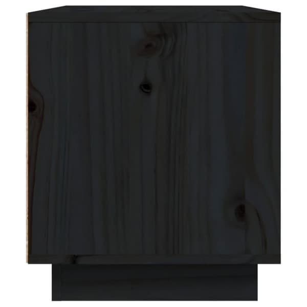 vidaXL tv-bord 80x35x40,5 cm massivt fyrretræ sort