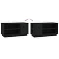 Miniatyrbillede 7 af 9: vidaXL tv-bord 80x35x40,5 cm massivt fyrretræ sort
