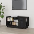 Miniatyrbillede 2 af 9: vidaXL tv-bord 80x35x40,5 cm massivt fyrretræ sort
