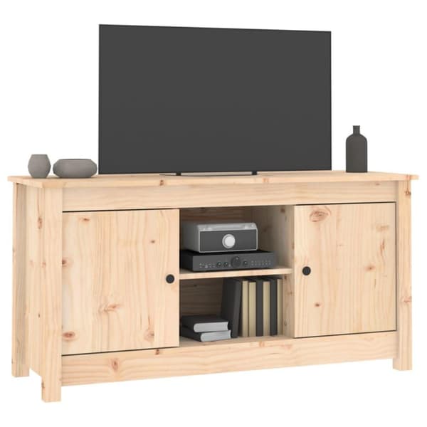 vidaXL tv-bord 103x36,5x52 cm massivt fyrretræ