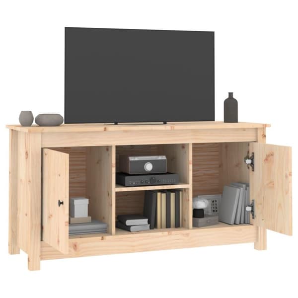 vidaXL tv-bord 103x36,5x52 cm massivt fyrretræ