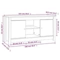 Miniatyrbillede 10 af 11: vidaXL tv-bord 103x36,5x52 cm massivt fyrretræ