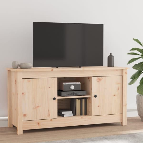 vidaXL tv-bord 103x36,5x52 cm massivt fyrretræ