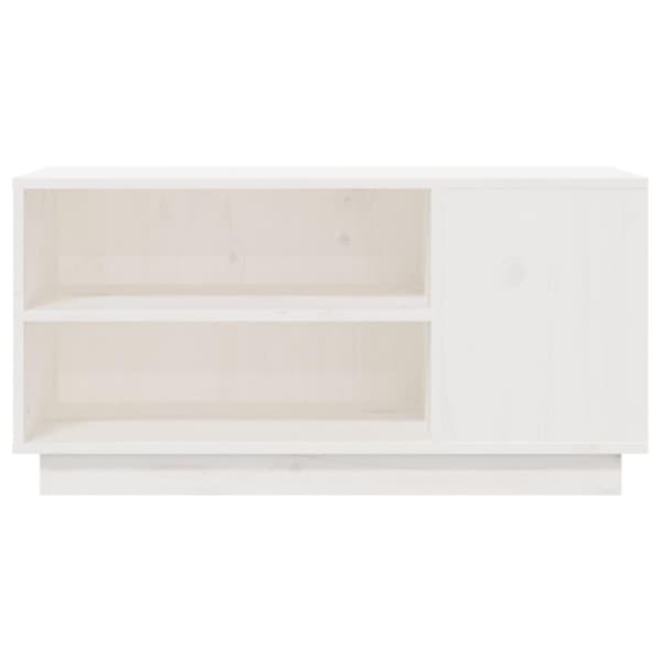 vidaXL TV-benk hvit 80x35x40,5 cm heltre furu
