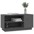 Miniatyrbilde 4 av 9: vidaXL TV-benk grå 80x35x40,5 cm heltre furu