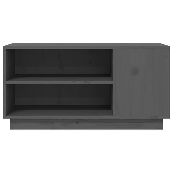 vidaXL TV-benk grå 80x35x40,5 cm heltre furu