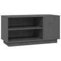 Miniatyrbilde 1 av 9: vidaXL TV-benk grå 80x35x40,5 cm heltre furu
