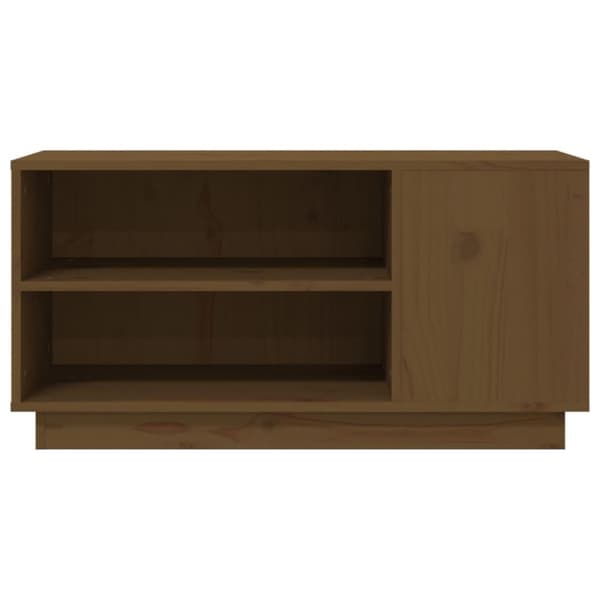 vidaXL TV-benk honningbrun 80x35x40,5 cm heltre furu