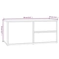 Miniatyrbilde 11 av 11: vidaXL TV-benk brun eik 80x34x36 cm konstruert tre