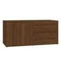 Miniatyrbilde 1 av 11: vidaXL TV-benk brun eik 80x34x36 cm konstruert tre