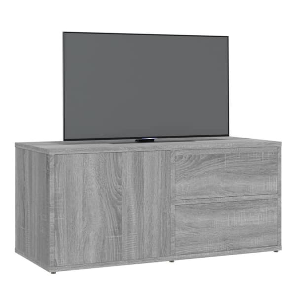 vidaXL tv-bord 80x34x36 cm konstrueret træ grå sonoma-eg
