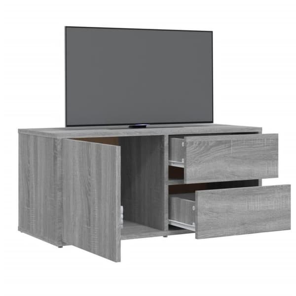 vidaXL tv-bord 80x34x36 cm konstrueret træ grå sonoma-eg