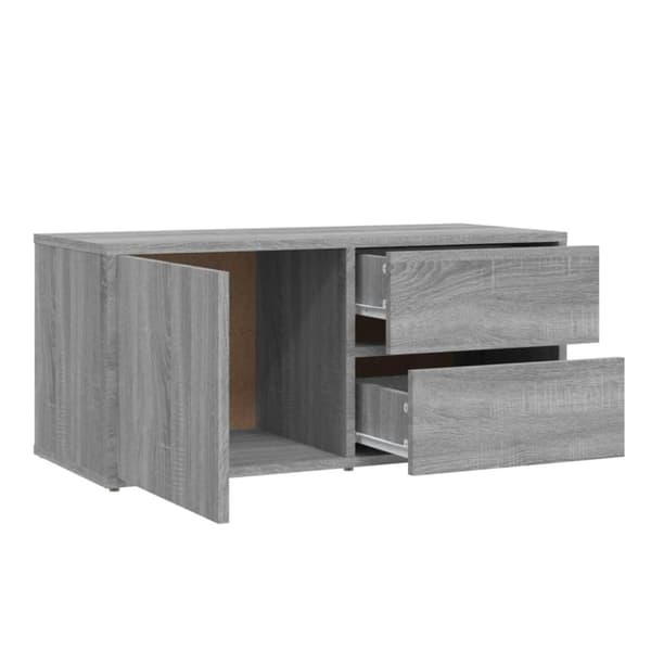 vidaXL tv-bord 80x34x36 cm konstrueret træ grå sonoma-eg
