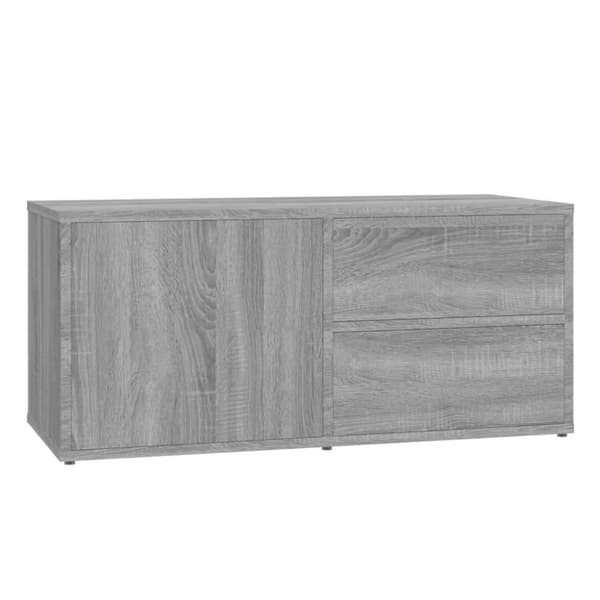 vidaXL tv-bord 80x34x36 cm konstrueret træ grå sonoma-eg