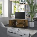 Miniatyrbillede 3 af 11: vidaXL tv-bord 80x34x36 cm konstrueret træ røget egetræsfarve