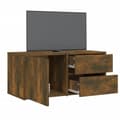 Miniatyrbillede 5 af 11: vidaXL tv-bord 80x34x36 cm konstrueret træ røget egetræsfarve
