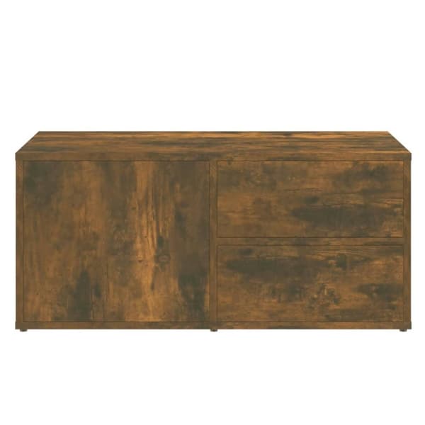 vidaXL tv-bord 80x34x36 cm konstrueret træ røget egetræsfarve