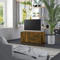 Miniatyrbillede 2 af 11: vidaXL tv-bord 80x34x36 cm konstrueret træ røget egetræsfarve