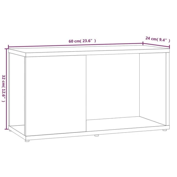 vidaXL Tv-bänk brun ek 60x24x32cm konstruerat trä