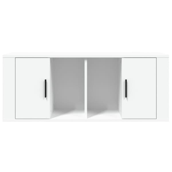 vidaXL TV-benk hvit 100x35x40 cm konstruert tre