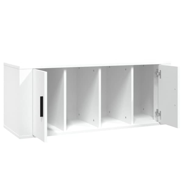 vidaXL TV-benk hvit 100x35x40 cm konstruert tre