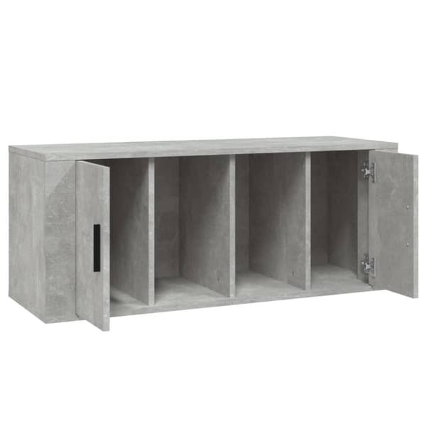 vidaXL TV-benk betonggrå 100x35x40 cm konstruert tre