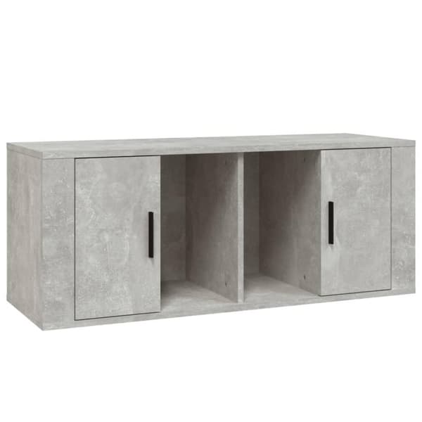 vidaXL TV-benk betonggrå 100x35x40 cm konstruert tre