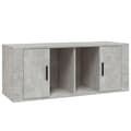 Miniatyrbilde 1 av 9: vidaXL TV-benk betonggrå 100x35x40 cm konstruert tre