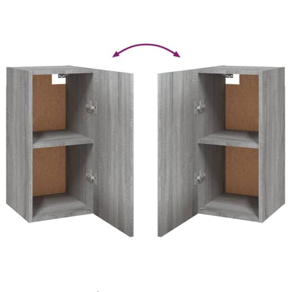 vidaXL TV-tasot 2 kpl harmaa Sonoma 30,5x30x60 cm lastulevy