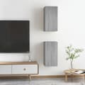 Pikkukuva 8 / 11: vidaXL TV-tasot 2 kpl harmaa Sonoma 30,5x30x60 cm lastulevy
