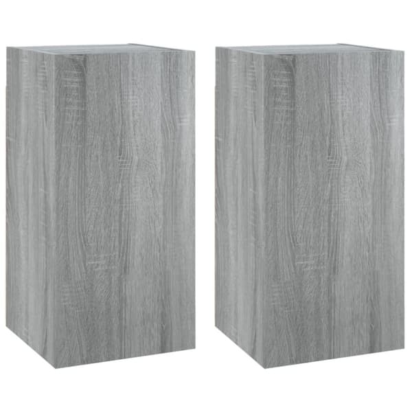 vidaXL TV-tasot 2 kpl harmaa Sonoma 30,5x30x60 cm lastulevy