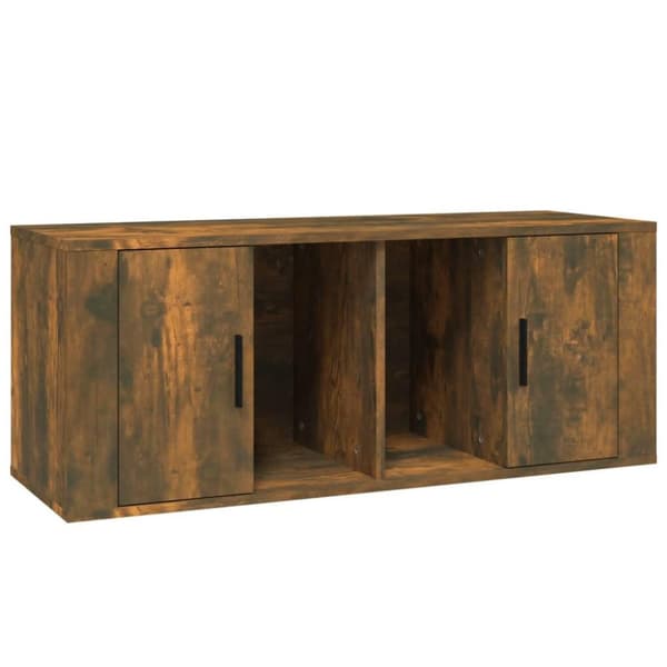 vidaXL tv-bord 100x35x40 cm konstrueret træ røget egetræsfarve