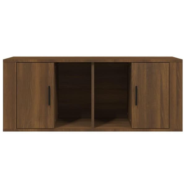 vidaXL tv-bord 100x35x40cm konstrueret træ brun egetræsfarve
