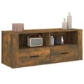 Miniatyrbild 4 av 10: vidaXL Tv-bänk rökfärgad ek 100x35x40 cm konstruerat trä