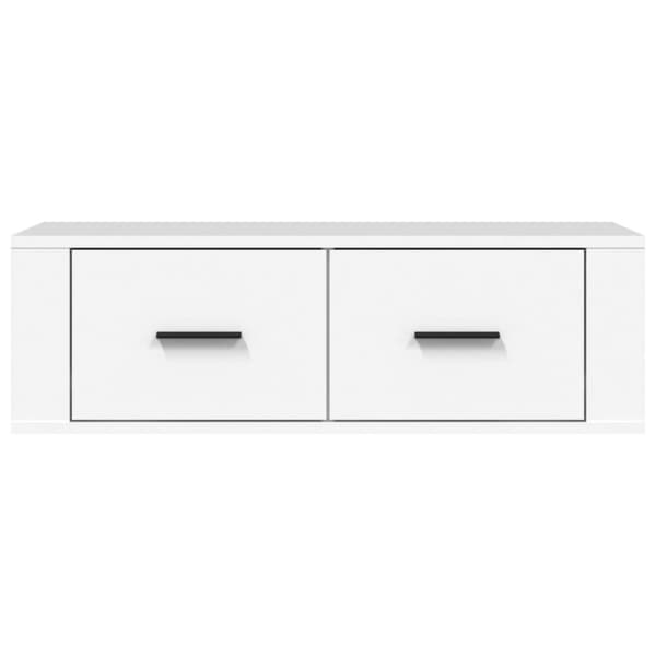 vidaXL Hengende TV-benk hvit 80x36x25 cm konstruert tre