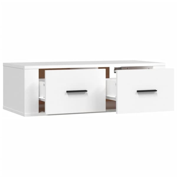 vidaXL Hengende TV-benk hvit 80x36x25 cm konstruert tre