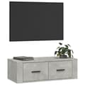 Miniatyrbild 4 av 11: vidaXL TV-väggskåp betonggrå 80x36x25 cm konstruerat trä