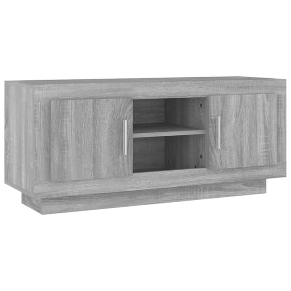vidaXL tv-bord 102x35x45 cm konstrueret træ grå sonoma-eg