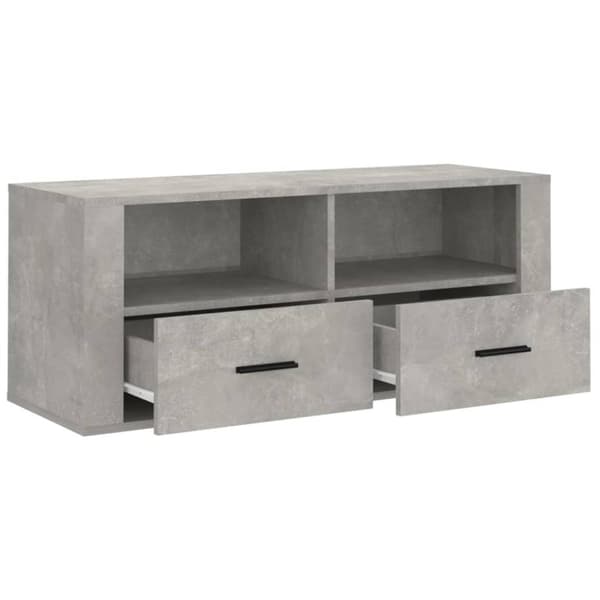 vidaXL tv-bord 100x35x40 cm konstrueret træ betongrå