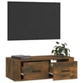 Pikkukuva 5 / 11: vidaXL Seinäkiinnitettävä TV-taso savutammi 80x36x25 cm tekninen puu