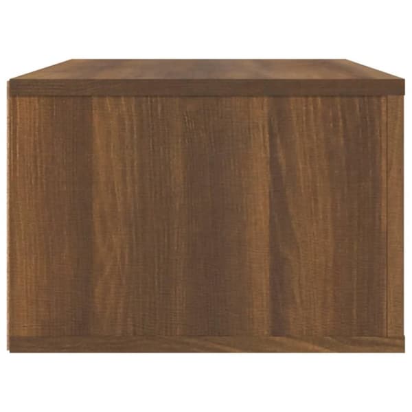 vidaXL væghængt tv-bord 80x36x25 cm konstrueret træ brun egetræ